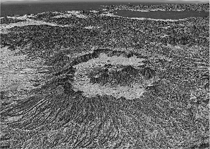 阿蘇カルデラのジオラマ図 ©Hokkaido Chizu Co., Ltd./amanaimages